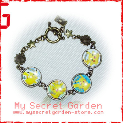 Pokemon ( Pikachu ) ポケモン anime Cabochon Bronze Bracelet  Pokemon ( Pikachu ) ポケモン anime Cabochon Bronze Bracelet